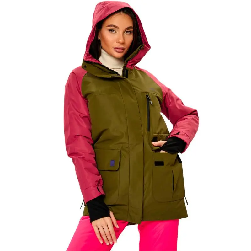 Куртка-парка Rosomaha Альпика утепленная розовый/хаки от магазина Супер Спорт